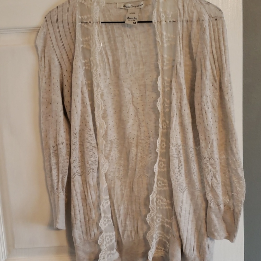 Cream lace cardigan